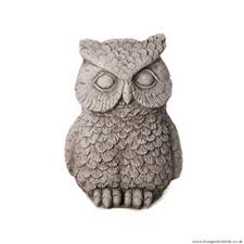 medium owl stone garden ornament love