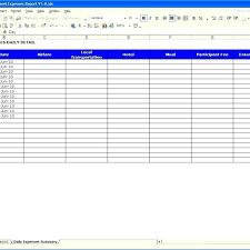 Excel Spreadsheet For Business Expenses Free Template Small