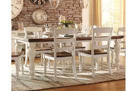 Metal, upholstery, wood / glass type and signature design by ashley, universal furniture brand Marsilona Dining Table Ashley Furniture Homestore