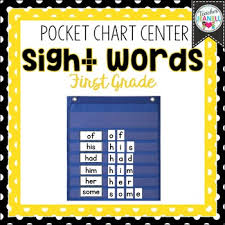 First Grade List Sight Word Pocket Chart Center