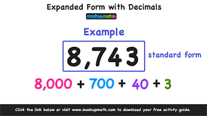 How To Write Numbers In Expanded Form With Decimals