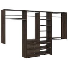 Espresso Wood Closet System Tr34