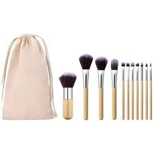 hd finish bamboo makeup brush set