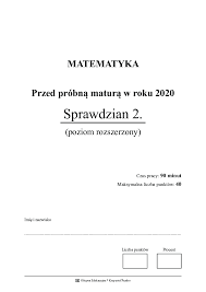 Arkusze Maturalne Z Matematyki Pazdro Pdf - Arkusz 2 PR 2020 - Pobierz pdf z Docer.pl