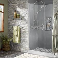 They can also add floor or storage space to a small bathroom. Mosaic Tile Shower Kits American Bath Factory