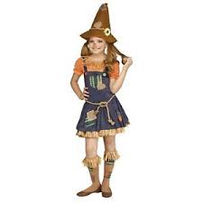Details About Girls Pumpkin Patch Scarecrow Wizard Of Oz Halloween Costume Dress Hat Child S M