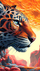 tiger art 4k wallpaper iphone hd phone