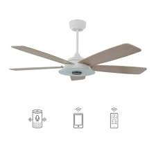 Carro Hardley 52 In Dimmable Led Indoor Outdoor White Smart Ceiling Fan With Light And Remote Works With Alexa Google Home