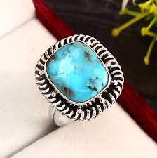 nepali kingman turquoise sterling ring