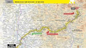 Et voici la carte du parcours officiel du tour de france 2019, dévoilée ce jeudi 25 octobre. Tour De France 17e Etape Pont Du Gard Gap 206 Km En Attendant Les Alpes Sport Redon Maville Com