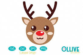 Christmas Cute Reindeer Graphic By Ollivestudio Creative Fabrica In 2020 Svg Reindeer Christmas Svg Files
