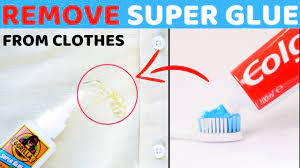 remove super glue stain from clothes