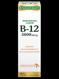 For individuals under the age of 50. B 12 5 000 Mcg 2 Oz Nature S Bounty Be Your Healthy Best
