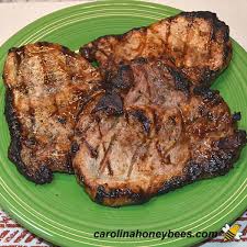 honey pork chops on the grill