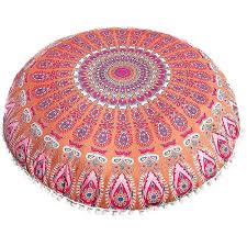 indian mandala floor pillows round