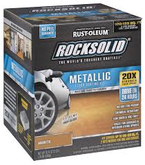 rust oleum 299741 rocksolid metallic floor coating kit amaretto