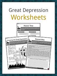 This is the perfect game to play on a trivia night with friends! The Great Depression Facts Information Worksheets For Kids