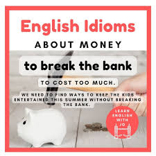 english idioms for talking about money