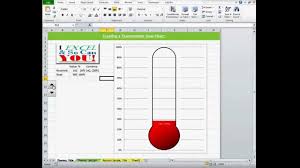 Creating A Thermometer Goal Chart In Excel Budget And