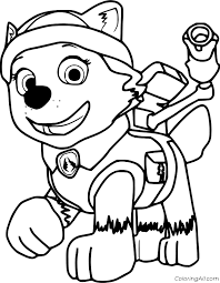 Skye paw patrol coloring pages coloring pages from paw patrol skye and everest coloring pages. Easy Everest From Paw Patrol Coloring Page Coloringall