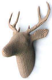 Cardboard Sculpture Cardboard Deer Heads