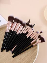 15pcs black gold makeup brush set with