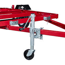 The trailer bed tilts all the way to the ground for easy loading and unloading. Haul Master 1000 Lb Swing Back Bolt On Trailer Jack