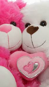 free pink and white teddy