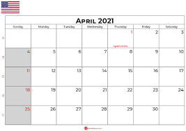 To print the calendar click on printable format link. Download Free April 2021 Calendar Usa Calendarena