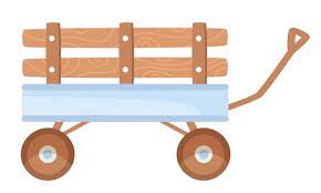 Wooden Wagon Vector Art Icons And