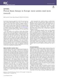 pdf proton beam therapy in europe