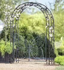 Metal Garden Arbor With Erfly Gate