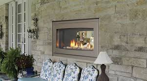 Two Sided Indoor Outdoor Gas Fireplace