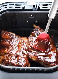 easy bbq air fryer ribs my forking life