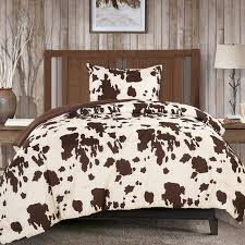 Rustic Cowhide Brown Comforter Set