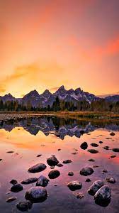 Mountain Lake Sunset iPhone 8 ...
