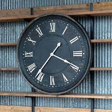 Park Hill Aged Metal Bank Clock