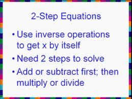 Two Step Equations Lessons Blendspace