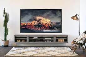 Gray Floating Tv Stand Entertainment