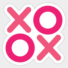 xoxo pink xoxo sticker teepublic