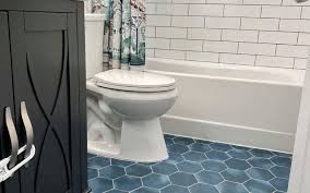 bathrooms prove hexagon floor tile
