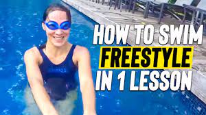 beginner learns front crawl in 1