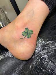 four leaf clover ankle tattoo picture