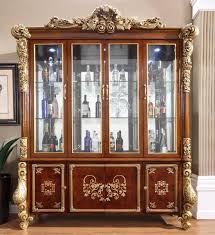 Check spelling or type a new query. Buy Homey Design Hd 1803 China Cabinet In Gold Dark Brown Solid Hardwood Online