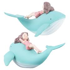 Amazon.com: LYART Girl and Whale Figurine Statue Sculpture Healing Statue  Resin Sculpture Giftbox Sea Animal Decor Crafts Dolls Home Ornament Gift  Office Decoration Birthday Children's Day Gift(10.2L) : Home & Kitchen