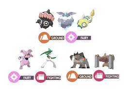 Fairy, Fighting and Ground: The trio of unused type combinations (and the  Pokémon who potentially need them) : r/pokemonmemes