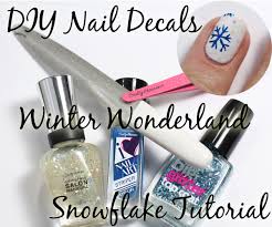 diy nail decals tutorial winter