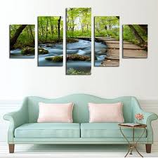 5pcs Set Forest Waterfall Picture