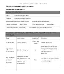 Performance Appraisal Form Template 13 Sample Hr Appraisal Forms Pdf