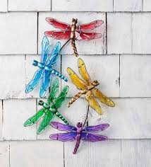 Watercolor Multi Dragonfly Glass Wall